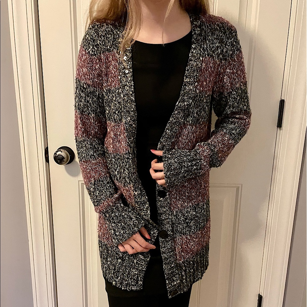 Mudd Purple & Black Cardigan!